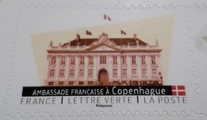 TIMBRE STAMP AMBASSADE FRANCE de DANEMARK 2024 ARCHITECTURE AUTOADHESIF neuf** - Photo 1/1
