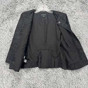 Ann Taylor Petite Jacke Blazer Damen 4P Schwarz Karriere Workwear Preppy Peplum - Bild 1 von 12