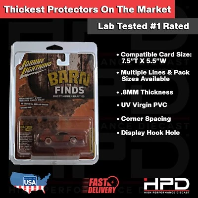 SINGLE (QTY 1) HPD PROTECTOR CASE (JOHNNY LIGHTNING / AUTOWORLD) .8MM HEAVY DUTY - Image 1 of 4