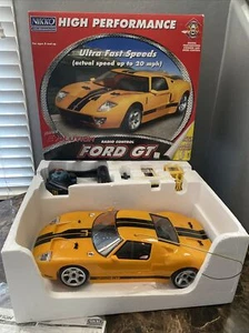 NIKKO Ford GT RC Car 1/10 Scale Vintage Yellow And Black Remote Control Car Box - Picture 1 of 12