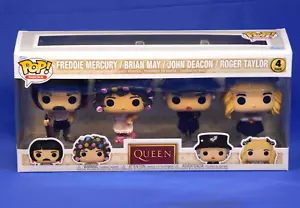 FUNKO POP ROCKS QUEEN 4-PACK "I WANT TO BREAK FREE" FREDDIE BRIAN JOHN ROGER - Picture 1 of 5