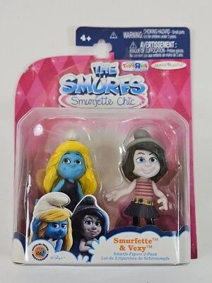 JUEGO DE FIGURAS PITUFINAS Y VEXY CHIC TOYS R US MOSC JAKKS 2.5" 2013 RARO Foto 1 de 4