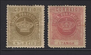 Portugiesisch Indien Scott # 163 & 165 MH Singles 1882-1883 - Bild 1 von 1