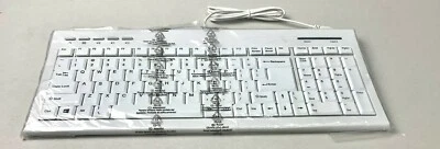 Unbranded Computer White Keyboard WK30 USB 15.5" - Image 1 of 4