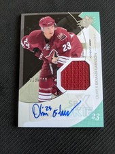 2010-11 UPPER DECK SPX OLIVER EKMAN-LARSSON #182 #ed 513/799 ROOKIE AUTO JERSEY