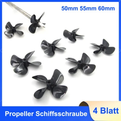 4 Blatt Nylon Kunststoff Propeller Schiffsschraube 50mm-60mm Für RC Boot Modell - Bild 1 von 4