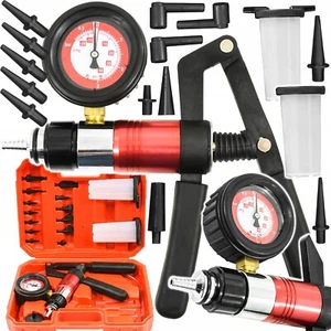 Pompa Vuoto Per Spurgo Freni Sistema ABS Kit Officina Con Adattatori Universali - Foto 1 di 11