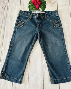 Signature by Levi Strauss Vintage Juniors Strerch Denim Capri Jeans Size 7 - Picture 1 of 9
