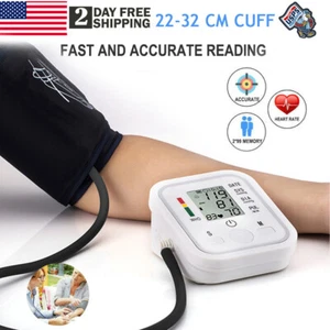 Arm High Blood Pressure Monitor Digital BP Cuff LCD Pulse Meter Voice Machine - Picture 1 of 16