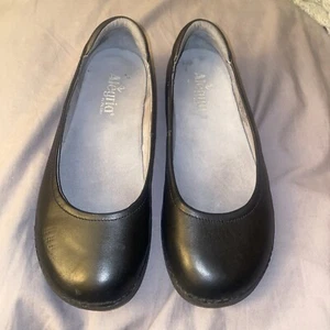 Algeria Leather Black Ballet Flats Size 9 - Picture 1 of 5