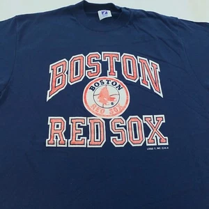 vintage 80s BOSTON RED SOX LOGO 7 T-Shirt MEDIUM baseball mlb soft thin - Picture 1 of 7
