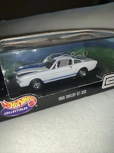 Hot Wheels 1:43 Muscle Car Series 1966 Shelby GT350 White w/Blue Stripes MIB - Picture 1 of 10