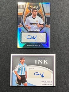 2022-23 Panini Immaculate Roberto Ayala Auto /25 Select Signature Silver 2x LOT - Picture 1 of 2