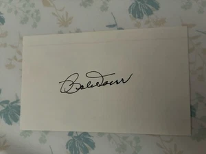 Bob Doerr autographed index card.  Red Sox HOFer. - Picture 1 of 1