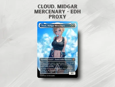 Cloud, Midgar Mercenary - Anime Art - Custom Magic: The Gathering Card - Image 1 of 4