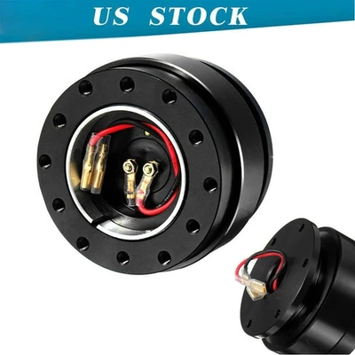 Kit de adaptador de buje de liberación rápida de bola universal para volante de coche negro Foto 1 de 4