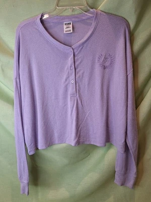 Suéter Pullover Recortado #585 ROSA Victoria Secret Púrpura Cómodo Mediano/170/96A Foto 1 de 4