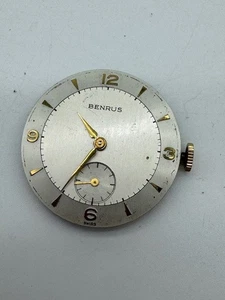 Vintage Benrus 15 Jewels BR2 Watch Movement WORKS - Picture 1 of 7