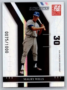 Donruss Elite 2004 edición extra #213 Maury Wills/1000 Los Angeles Dodgers - Imagen 1 de 2