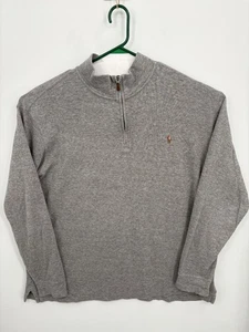Polo Ralph Lauren Estate Rib Herren grau 1/4 Zip Pullover Sweater, 2XLT Tall - Bild 1 von 7