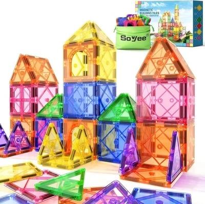 Magnetic Tiles STEM Building Blocks for Kids 3–12 - Multicolor 1 Set - Image 1 of 4