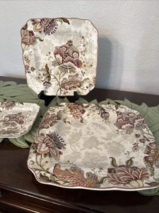 222 Fifth Fine China “Gabrielle” Cream Square 3 sizes Mint Condition - Picture 1 of 9