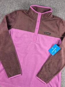 Columbia Benton Springs 1/2 Snap Pullover II Womens XL Purple Fleece NWT - Picture 1 of 9