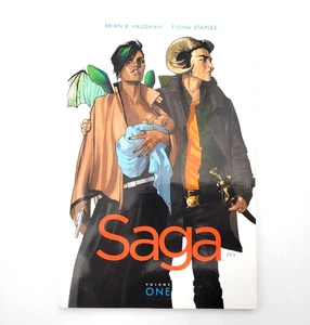 Saga Volume 1 Graphic Image Comic Novel Book Brian K Vaughn Fiona Staples - Picture 1 of 8