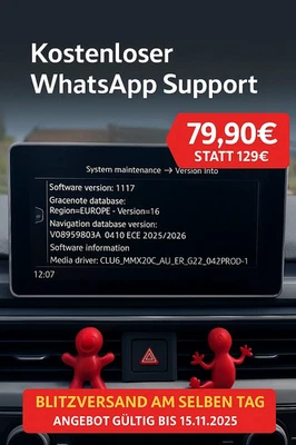 Audi MMI Naviupdate - Karten ! 2026 ! -A3,A4,A5,A6,A7, A8 ,Q2,Q5,Q7,Q8, TT - Bild 1 von 4