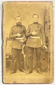 Antikes CDV Deutsche Offiziere R. Schmidt Colberg Preußen Foto 1865er-1875er - Bild 1 von 4