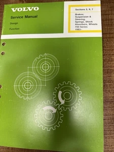 Genuine Volvo Service Manual: Braks Susp Strg Sprng Shock Aborb Wheels 700 83 up - Bild 1 von 14