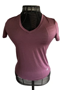 Camisa Atlética AEROPOSTALE SPORT Para Mujer Púrpura Manga Corta Cuello en V Talla M - Imagen 1 de 8