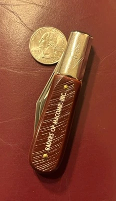 Винтажный карманный нож Barlow Imperial Diamond Edge 853DE Macomb Advertising Baders - Изображение 1 из 4