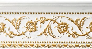 Juego de molduras de corona para paredes decorativas doradas florales francesas 6 piezas blanco 94 - Imagen 1 de 5