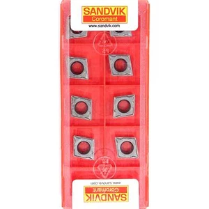 8 SANDVIK CCMT 09 T3 04-KF Grado H13A Torno CNC Inserto de torneado de carburo sin recubrimiento - Imagen 1 de 10