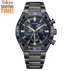Citizen Attesa CB5967-66L Eco-Drive Black Solar Titanium Radio Men Watch NEW BOX - Picture 1 of 4