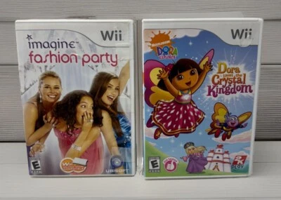 Imagine Fashion Party And Dora Nintendo Wii Games Complete Tested  - Image 1 of 4