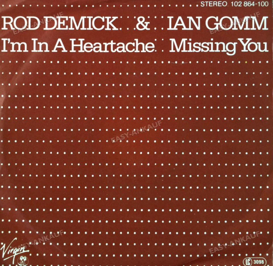 Rod Demick & Ian Gomm - I'm In A Heartache / Missing You 7in 1981 (VG+/VG+) ' - Image 1 of 1