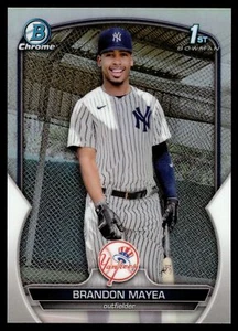 2023 Bowman Chrome BRANDON MAYEA REFRACTOR 36/499 YANKEES BCP-188 - Picture 1 of 2