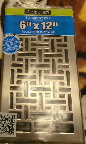 6 In. X 12 In. Oriental Nickel Floor Register Cover