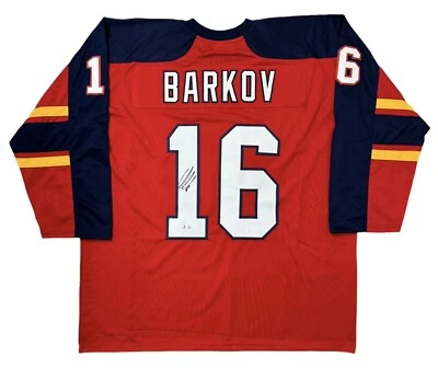 Футболка с автографом Александра Баркова из Florida Panthers на заказ Beckett сертификат подлинности - Изображение 1 из 2