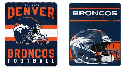 Denver Broncos - Bed Throw - Fleece Blanket - PICK YOUR STYLE (NFL) Cover