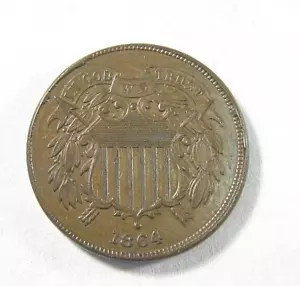 1864 - TWO CENT - Strong AU / UNC - Picture 1 of 2