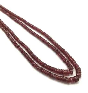 Ruby Faceted Beads Natural Gemstone Necklace - Picture 1 of 8