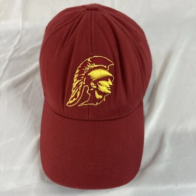 USC Trojans Top Of The World Fitted Hat Red Baseball Cap Adjustable w Patch - Image 1 of 4