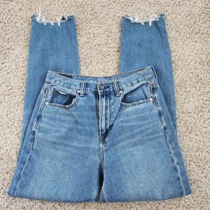 American Eagle Outfitters Damen Jeans Größe 2 Mom Jeans helle Waschung distressed - Bild 1 von 10