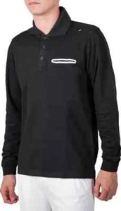 Adidas Orig NBA Polo Shirt - Mens Black Size 2XL - Long Sleeve Top - New - Picture 1 of 7