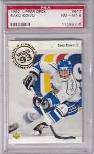 Saku Koivu 1992 Upper Deck #617 PSA 8 Rookie RC Team Finland