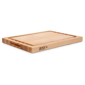 JOHN BOOS Cutting Board 20"x15" Rectangular Maple Wood EdgeGrain w/ Juice Groove - Picture 1 of 5