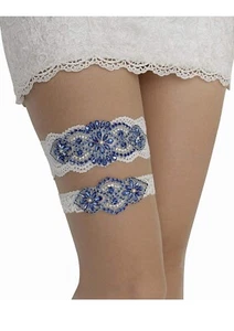 Wedding Garters for Bride with Non-Slip Silicone, Lace Bridal Garter Set. - Picture 1 of 4